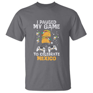 I Paused My Game T Shirt Cinco de Mayo Mexico Theme for Boys & Men TS01 Charcoal Print Your Wear