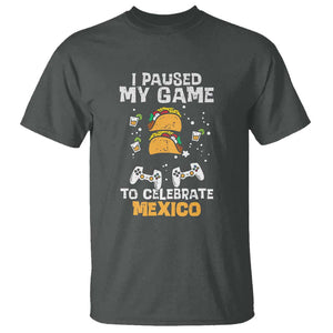 I Paused My Game T Shirt Cinco de Mayo Mexico Theme for Boys & Men TS01 Dark Heather Print Your Wear