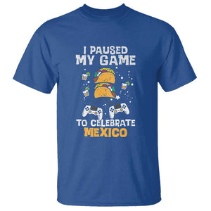 I Paused My Game T Shirt Cinco de Mayo Mexico Theme for Boys & Men TS01 Royal Blue Print Your Wear