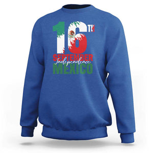 16th September Mexican Independence Day Sweatshirt Mexico Flag Celebration TS01 Royal Blue Print Your Wear