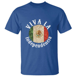 Viva La Independencia Mexico Flag T Shirt Mexican Pride Independence Day TS01 Royal Blue Print Your Wear