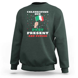 Celebrate Mexican Independence Day Sweatshirt Mexico Flag Tee for Proud Mexicans TS01 Dark Forest Green Print Your Wear