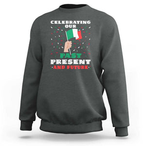 Celebrate Mexican Independence Day Sweatshirt Mexico Flag Tee for Proud Mexicans TS01 Dark Heather Print Your Wear