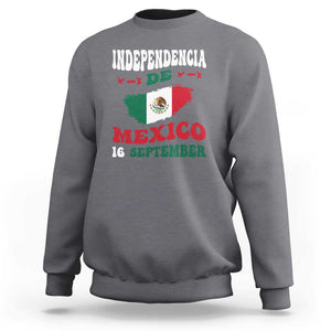 Independencia de Mxico Sweatshirt Celebrate with Flag & Pride TS01 Charcoal Print Your Wear