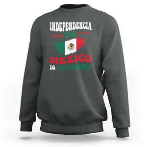 Independencia de Mxico Sweatshirt Celebrate with Flag & Pride TS01 Dark Heather Print Your Wear