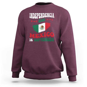 Independencia de Mxico Sweatshirt Celebrate with Flag & Pride TS01 Maroon Print Your Wear