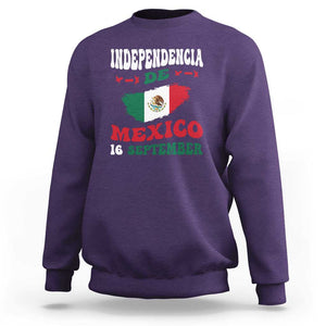 Independencia de Mxico Sweatshirt Celebrate with Flag & Pride TS01 Purple Print Your Wear