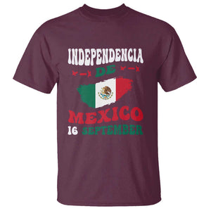 Independencia de Mxico T Shirt Celebrate with Flag & Pride TS01 Maroon Print Your Wear