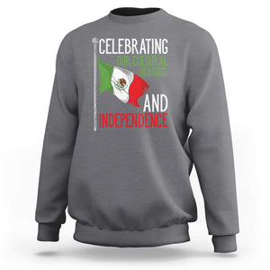 Mexican Flag for Independence Day Sweatshirt Proudly Display Your Mexican Pride TS01 Charcoal Print Your Wear