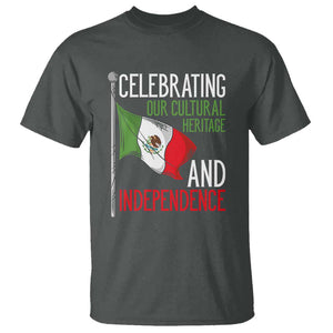 Mexican Flag for Independence Day T Shirt Proudly Display Your Mexican Pride TS01 Dark Heather Print Your Wear