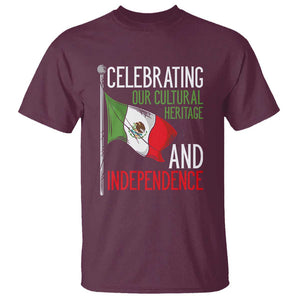 Mexican Flag for Independence Day T Shirt Proudly Display Your Mexican Pride TS01 Maroon Print Your Wear