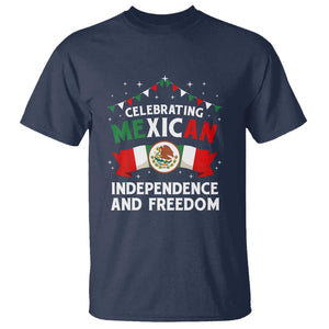 Celebrate Mexican Independence Day in Style T Shirt Proudly Display Mexicos Flag TS01 Navy Print Your Wear