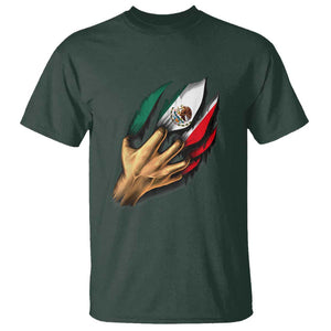 Show Your Pride with This Mexican Flag T Shirt Tee for Independence Day TS01 Dark Forest Green Print Your Wear