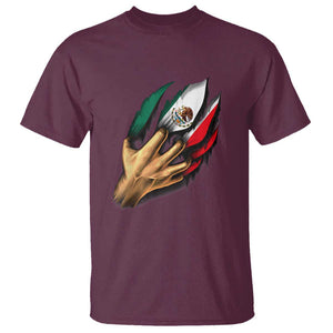 Show Your Pride with This Mexican Flag T Shirt Tee for Independence Day TS01 Maroon Print Your Wear