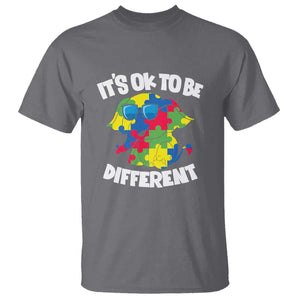 Autism Awareness Day T Shirt It's Okay To Be Different Elephant TS01 Charcoal Printyourwear