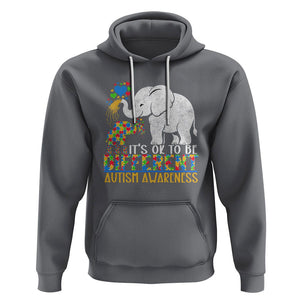 It Is Ok To Be Elephant Different Autism Awareness Hoodie TS01 Charcoal Printyourwear