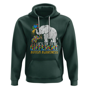 It Is Ok To Be Elephant Different Autism Awareness Hoodie TS01 Dark Forest Green Printyourwear