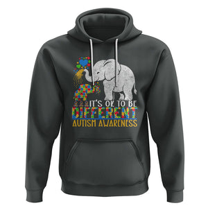 It Is Ok To Be Elephant Different Autism Awareness Hoodie TS01 Dark Heather Printyourwear