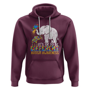 It Is Ok To Be Elephant Different Autism Awareness Hoodie TS01 Maroon Printyourwear