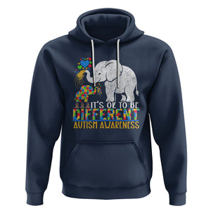 It Is Ok To Be Elephant Different Autism Awareness Hoodie TS01 Navy Printyourwear