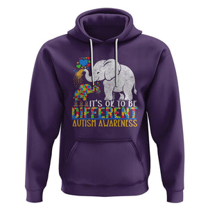 It Is Ok To Be Elephant Different Autism Awareness Hoodie TS01 Purple Printyourwear