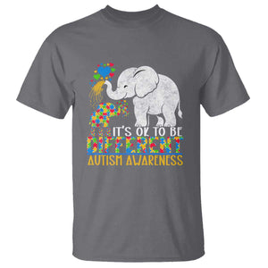 It Is Ok To Be Elephant Different Autism Awareness T Shirt TS01 Charcoal Printyourwear