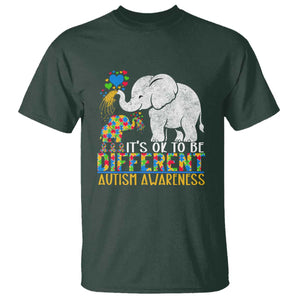 It Is Ok To Be Elephant Different Autism Awareness T Shirt TS01 Dark Forest Green Printyourwear