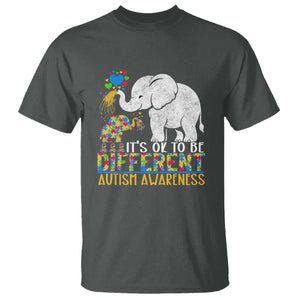 It Is Ok To Be Elephant Different Autism Awareness T Shirt TS01 Dark Heather Printyourwear