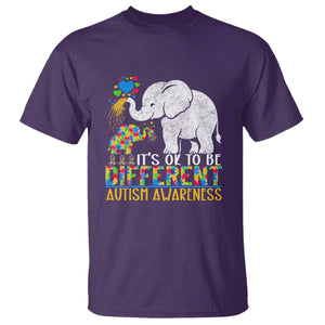 It Is Ok To Be Elephant Different Autism Awareness T Shirt TS01 Purple Printyourwear