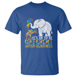 It Is Ok To Be Elephant Different Autism Awareness T Shirt TS01 Royal Blue Printyourwear