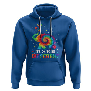 Tie Dye Elephant Autism Hoodie Its Ok To Be Different TS01 Royal Blue Printyourwear