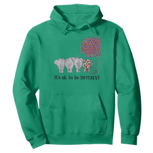 Autism Awareness Elephant Hoodie It's Ok To Be A Little Different TS01 Irish Green Printyourwear