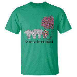 Autism Awareness Elephant T Shirt It's Ok To Be A Little Different TS01 Irish Green Printyourwear