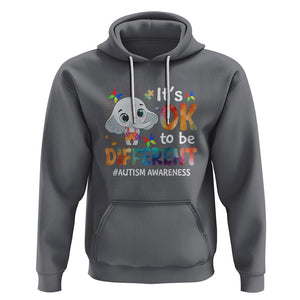 World Autism Day Hoodie It's Okay To Be Different Elephant TS01 Charcoal Printyourwear