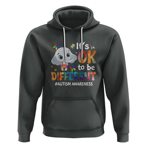 World Autism Day Hoodie It's Okay To Be Different Elephant TS01 Dark Heather Printyourwear