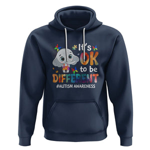 World Autism Day Hoodie It's Okay To Be Different Elephant TS01 Navy Printyourwear