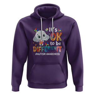 World Autism Day Hoodie It's Okay To Be Different Elephant TS01 Purple Printyourwear