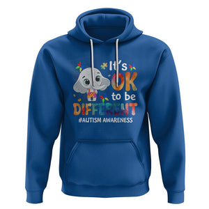 World Autism Day Hoodie It's Okay To Be Different Elephant TS01 Royal Blue Printyourwear