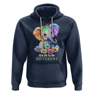 It's Ok To Be Elephant Different Autism Awareness Hoodie TS01 Navy Printyourwear