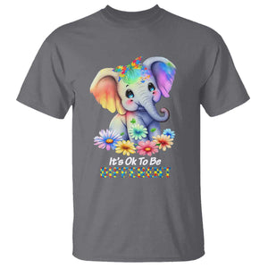 It's Ok To Be Elephant Different Autism Awareness T Shirt TS01 Charcoal Printyourwear