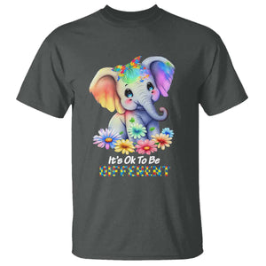 It's Ok To Be Elephant Different Autism Awareness T Shirt TS01 Dark Heather Printyourwear