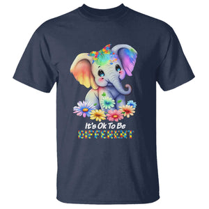 It's Ok To Be Elephant Different Autism Awareness T Shirt TS01 Navy Printyourwear