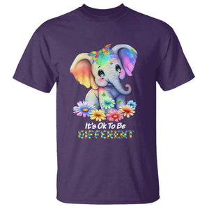 It's Ok To Be Elephant Different Autism Awareness T Shirt TS01 Purple Printyourwear