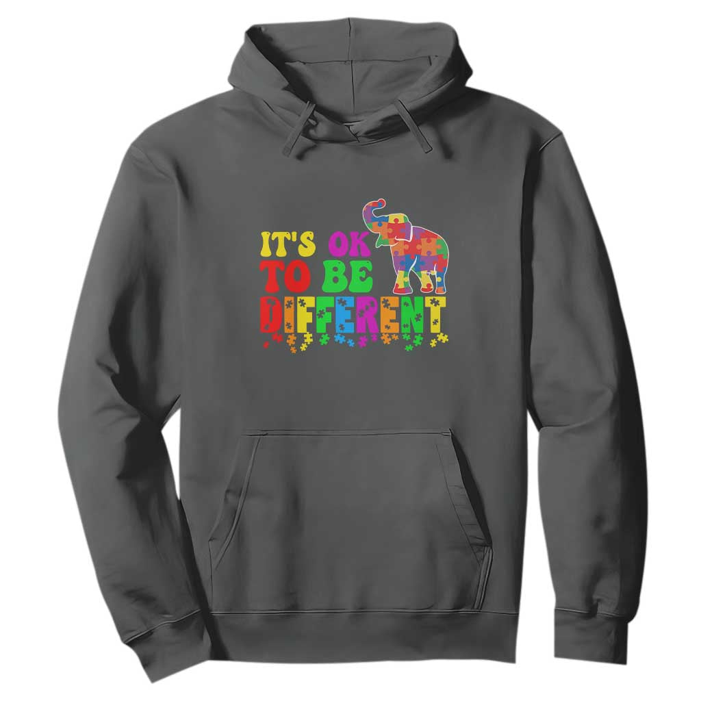 Autism Speaks Hoodie It's Okay To Be Different Elephant TS01 Dark Heather Printyourwear