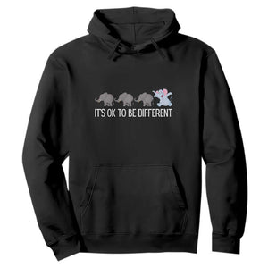 Autism It's Ok To Be Different Elephant Shirt Funny Elephant Hoodie TS01 Black Printyourwear