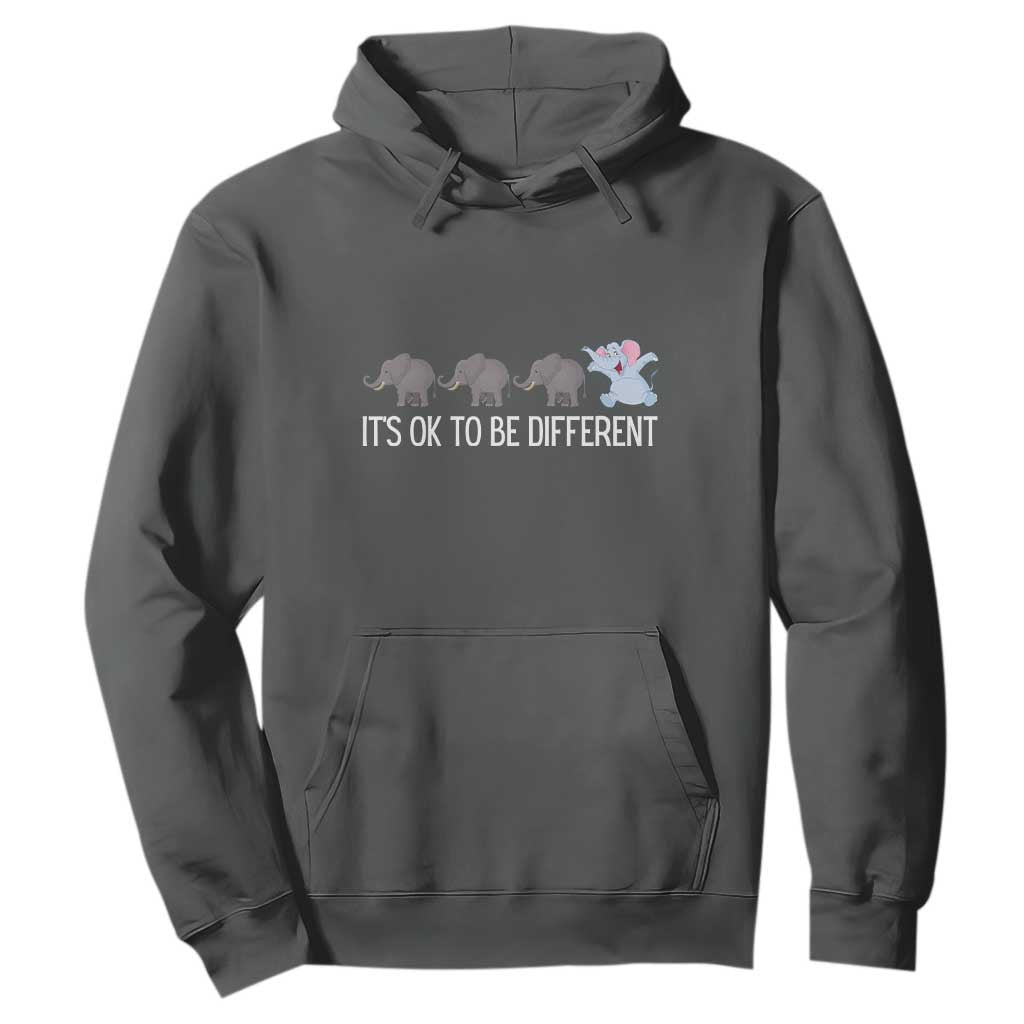 Autism It's Ok To Be Different Elephant Shirt Funny Elephant Hoodie TS01 Dark Heather Printyourwear
