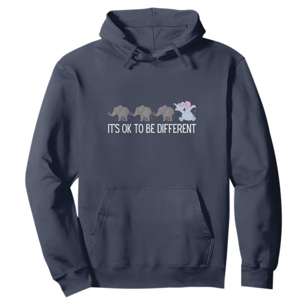 Autism It's Ok To Be Different Elephant Shirt Funny Elephant Hoodie TS01 Navy Printyourwear