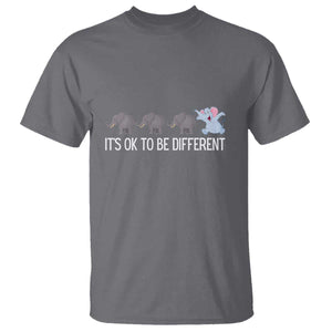 Autism It's Ok To Be Different Elephant Shirt Funny Elephant T Shirt TS01 Charcoal Printyourwear