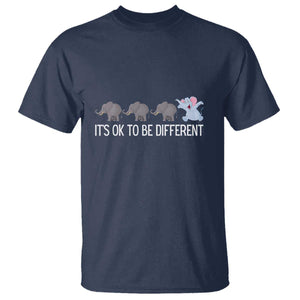 Autism It's Ok To Be Different Elephant Shirt Funny Elephant T Shirt TS01 Navy Printyourwear