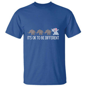 Autism It's Ok To Be Different Elephant Shirt Funny Elephant T Shirt TS01 Royal Blue Printyourwear